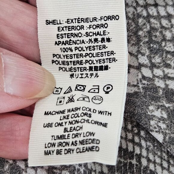 Free People Size Medium Modern Muse Snakeskin Python Detachable Tie Blouse Top - Picture 9 of 12